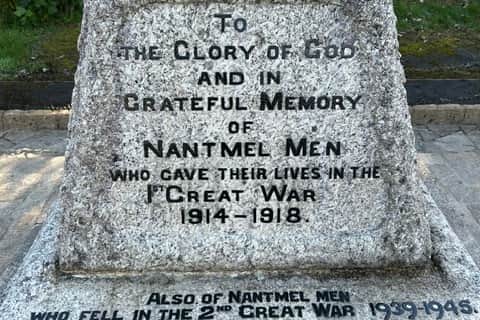 The black lettering on the memorial is now clear after the restoration work