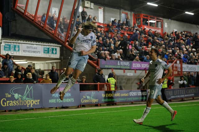 Josh Davison was Town’s hero at Crawley last week.