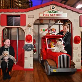 Jungle Land in Telford, has a brand new play area, complete with Safari Lodge, Fire Station, Shop and Vets etc. L-R: Cerys Matthews (Assistant Manager), Nikki Davies (Duty Manager).