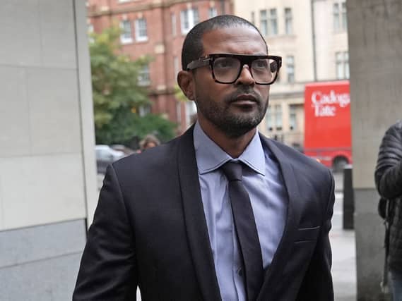 Noel Clarke arrives at court