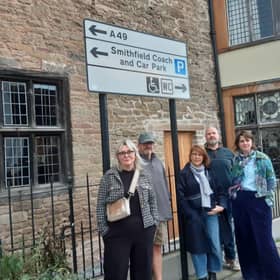 Ludlow businesspeople, from left: Monika Curry, Matt Smout, Jane Vaughan, Ian Evans and Jodie Deakin