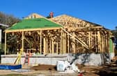 A house being built. By Paul Brennan from Pixabay free to use.