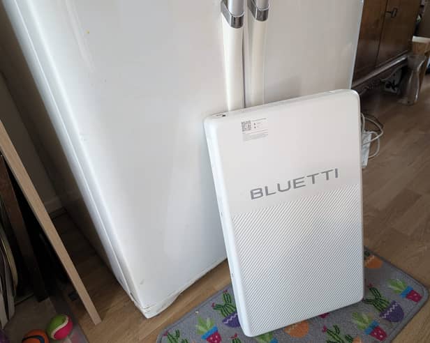 The compact FridgePower unit is a portable power station condensed into a unit that can sit on top of, or by the side, of a fridge-freezer