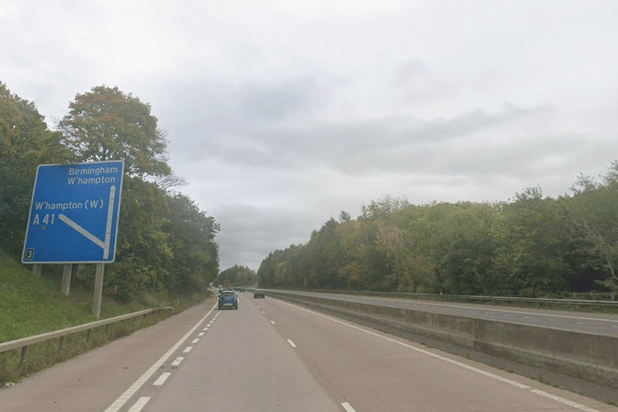 M54 near Junction 3, Albrighton 