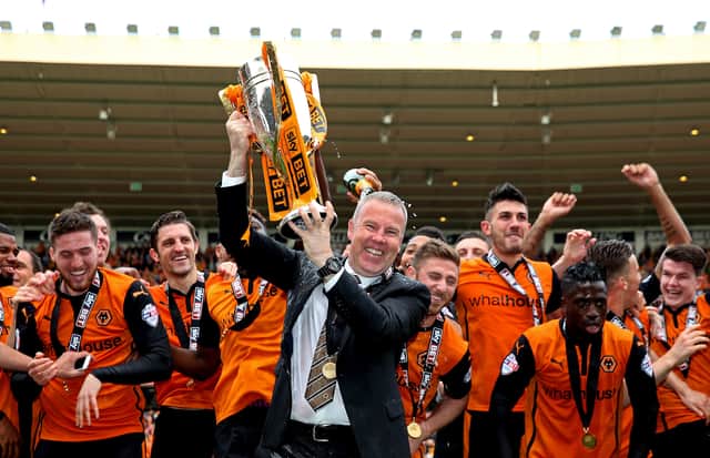 Kenny Jackett led Wolves to the League One title in 2013-214