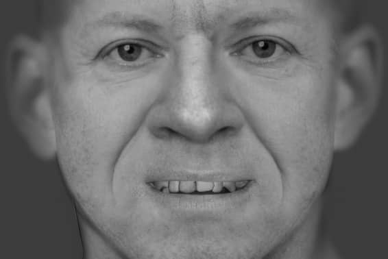 The image created of the unknown man