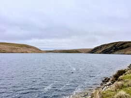 Claerwen Reservoir where the man's body was found in October 2024