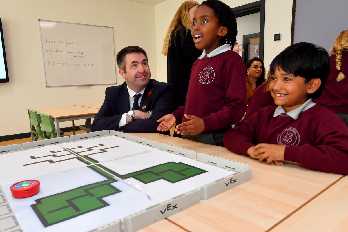 Staff and students celebrate opening of new Telford primary school and nursery