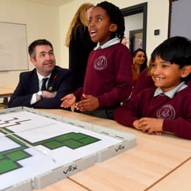 Shaun Davies MP officially opens the Thomas Telford Primary Free School.
Tim Thursfield/Iconic Media Group

