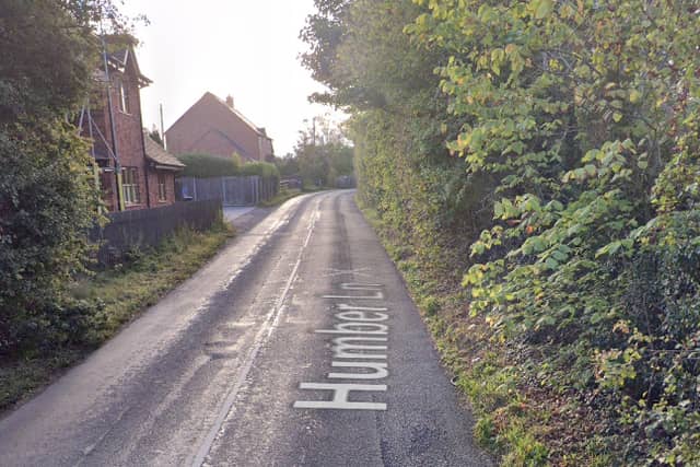 Humber Lane is narrow and has no footpath