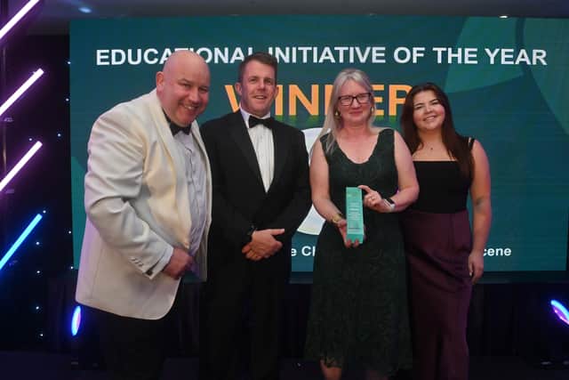 Educational Initiative of the Year, Midlands Air Ambulance, with Dicky Dodd.