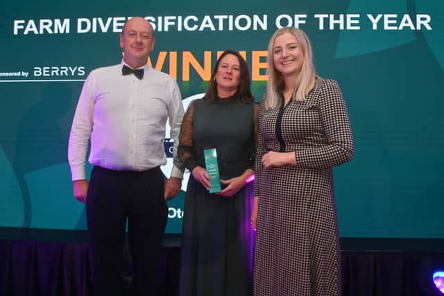 The Farmer Awards at Shrewsbury Town FC.   Farm Diversification of the Year: Oteley Estate, sponsored by Berrys.