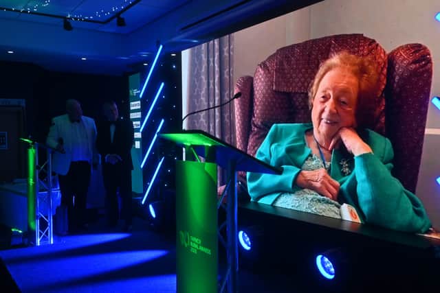 Ruth Griffiths was honoured at the awards with nephew Ian collecting her award