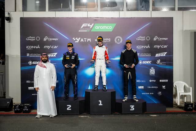 Shrewsbury School's Archie Owen has taken the F4 world by storm, with two wins and two further podiums competing internationally in Saudi Arabia.