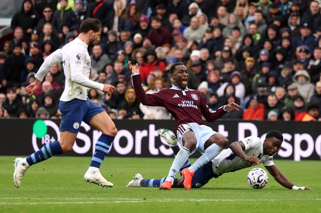 Marc Guehi was booked for fouling Nicolas Jackson and replaced at half-time for Man City.