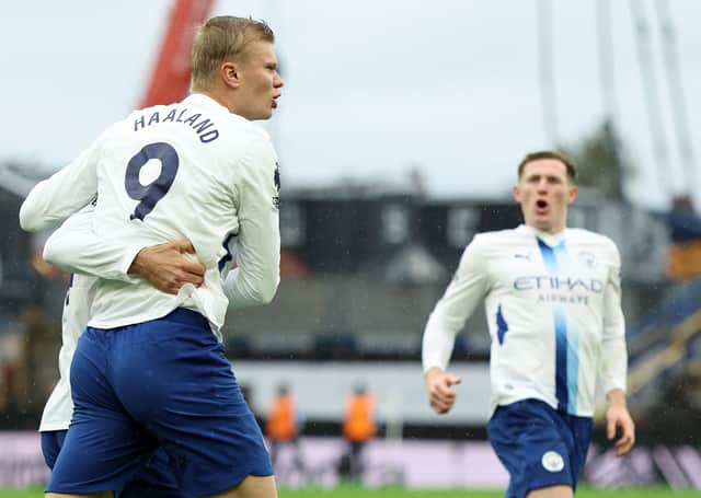 Erling Haaland equalised for Man City with his ninth league goal of the season.