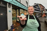 Ever So Creative in Newport have created a ghost trail around Newport , with ghosts in shop windows,  with tailor made little ghosts, made with the individual shops in mind.  Immi Kelly from Immi's Cakes and Bakes.