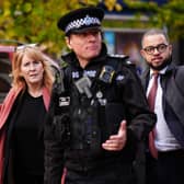 Policing Minister Sarah Jones during a visit to Newcastle-under-Lyme, Staffordshire