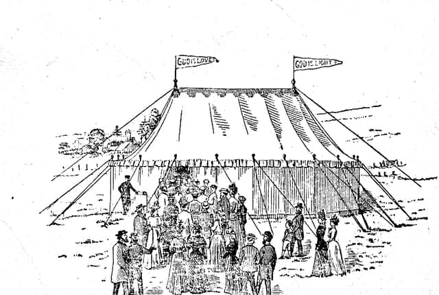 The Shropshire Gospel Tent, as seen in the leaflet.