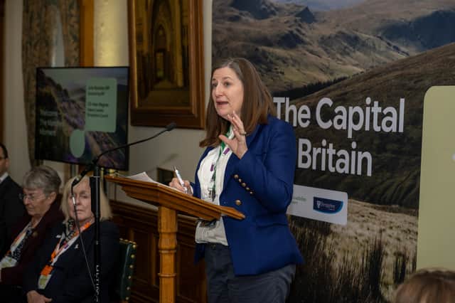Julia Buckley MP spoke at the reception