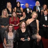 All the winners on stage at the Powys Business Awards 2026