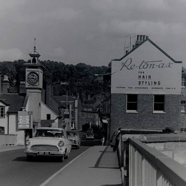 The clock tower in the 1950s