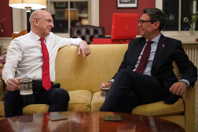 Chancellor John Healey, who will deliver the Budget on Wednesday, with Prime Minister Andy Burnham (Alberto Pezzali/PA)