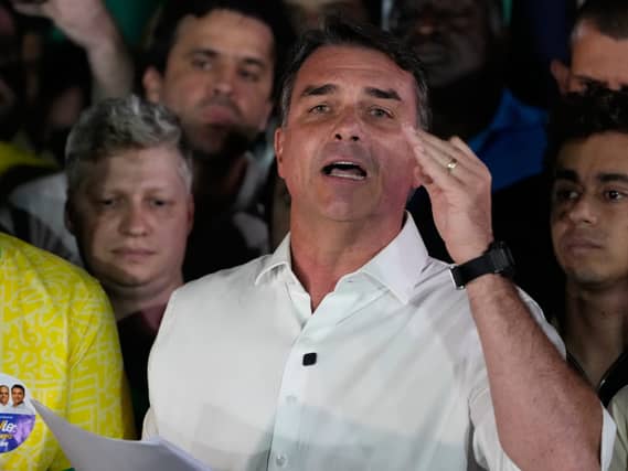 Flavio Bolsonaro making a speech