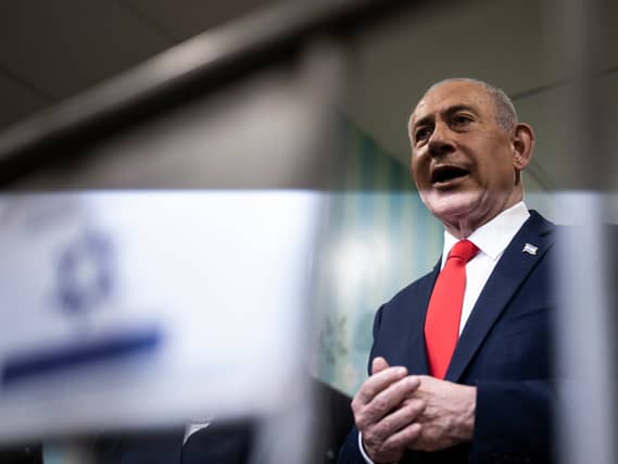 Benjamin Netanyahu after voting