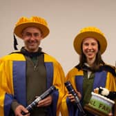Charlotte and Ben Hollins from Fordhall Farm in Market Drayton received the accolades from Harper Adams University