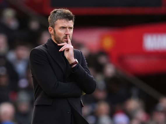 Manchester United manager Michael Carrick on the touchline
