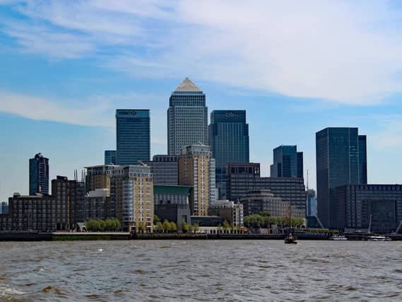 The HSBC building on Canary Wharf