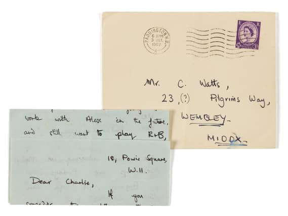 A handwritten letter, and its envelope
