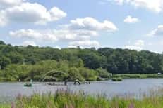 Llandrindod Wells lake. From Google Streetview.