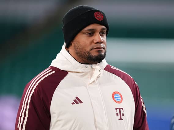 Vincent Kompany on the touchline for Bayern Munich against Celtic