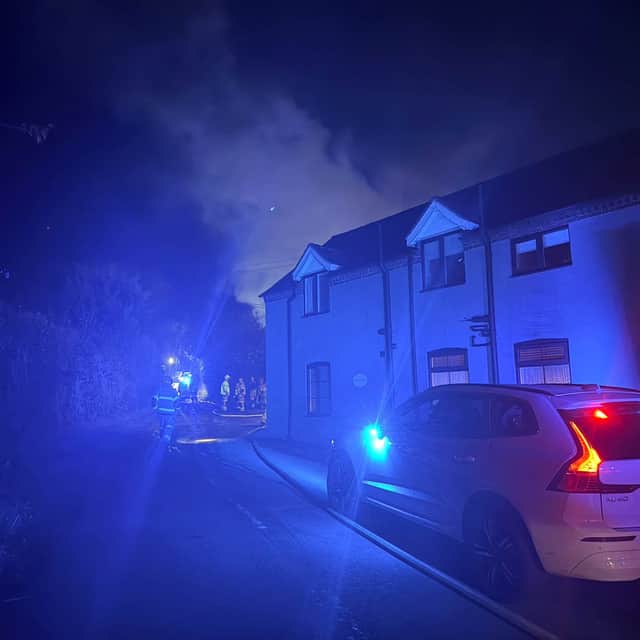 The scene on Tuesday night (picture: Tweedale Fire Station)