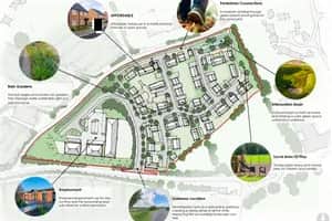 A graphic showing plans for the Gipsy Castle Lane development on the outskirts of Hay-on-Wye.