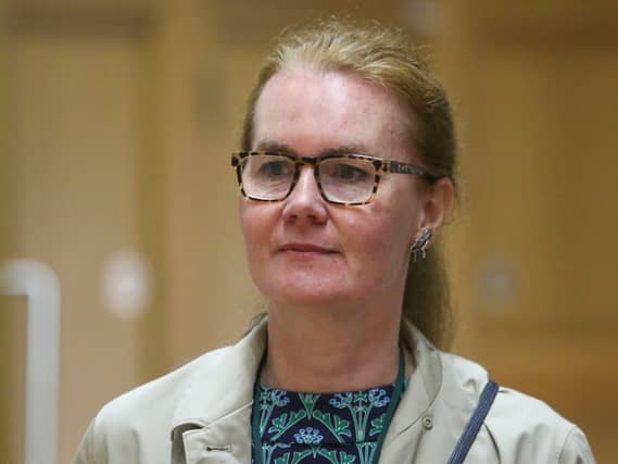 Fiona Robertson at the Scottish Parliament
