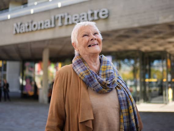 Dame Judi Dench outside the National Theatre