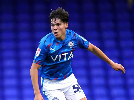 Cody Johnson playing for Stockport