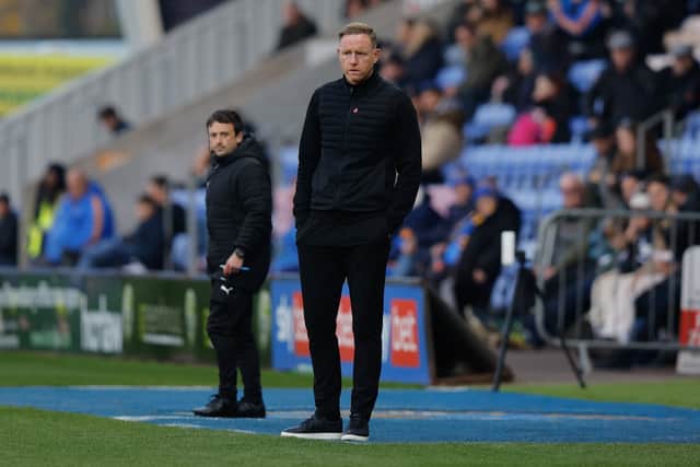 Shrewsbury Town boss Gavin Cowan during defeat to Gillingham 