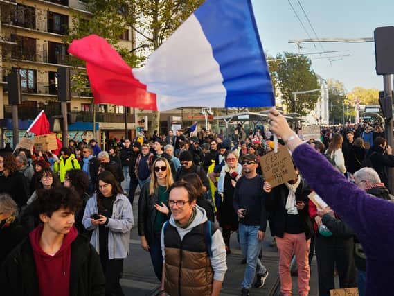 Protesters in Paris