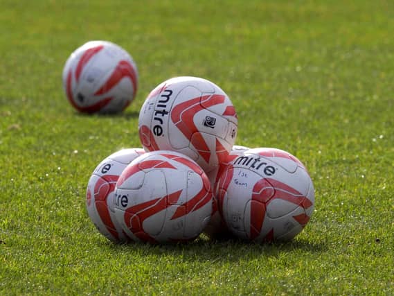 Balls on a pitch