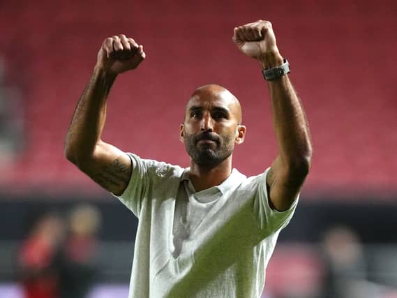 Walsall manager Lee Grant celebrates