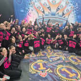 Cheer Athletics Telford celebrating their Multi National Champion Titles at ICC Nationals
