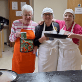 Roarians Marjorie Booth, Anne De Vere and Robyn Davies cooking up a storm