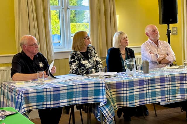 The judging panel (L to R): Barry Forrester OBE, Kim Olyett, Nicola Kershaw DL, Mike Brooks