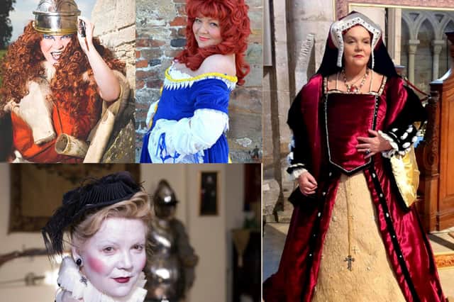 Lesley Smith takes on the guise of various historical figures.