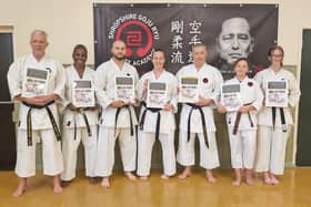 Pictured from left: Mark Povall, Peter Gibson, Ryan Cox, Chloe Smout, Max Beddow, Honor Dobson and Elizabeth Taylor.