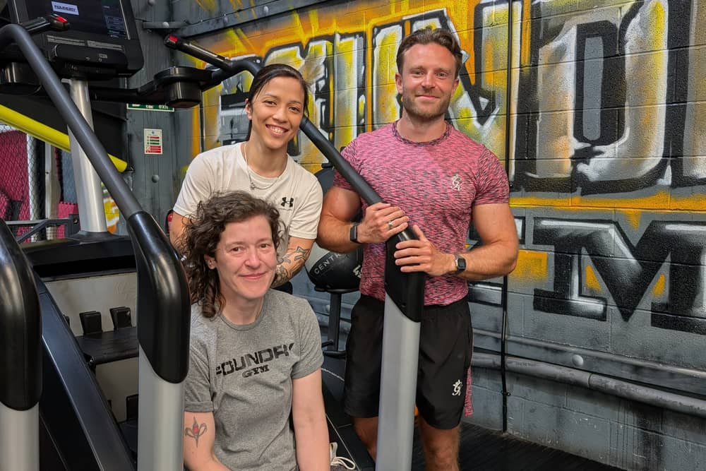 Megan and friends, who are also taking part in the Tough Mudder